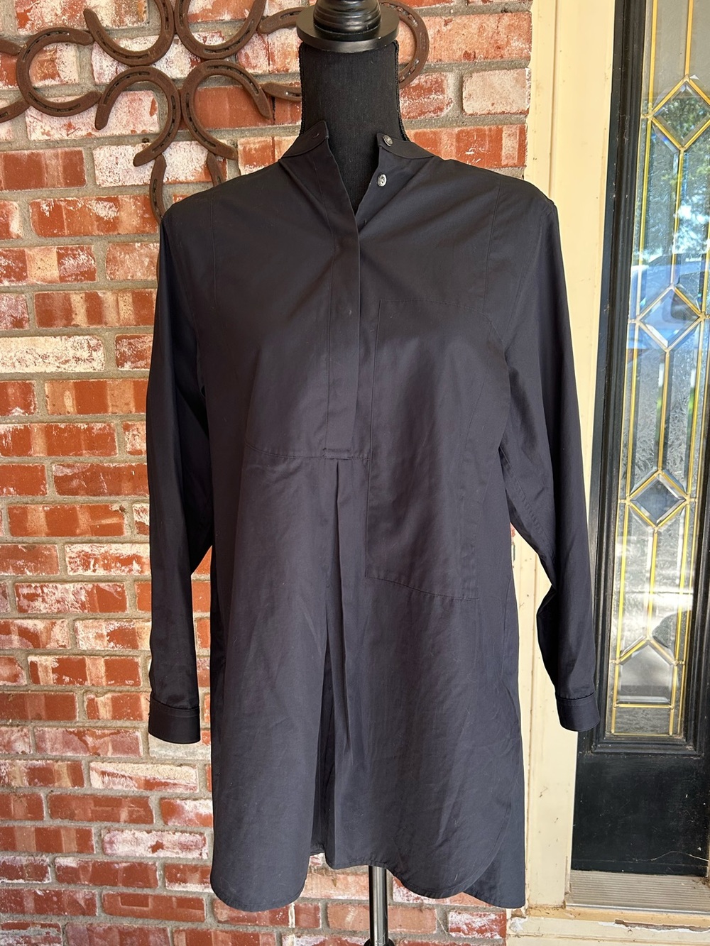 3.1 Phillip Lim Black Cotton Tunic Shirt